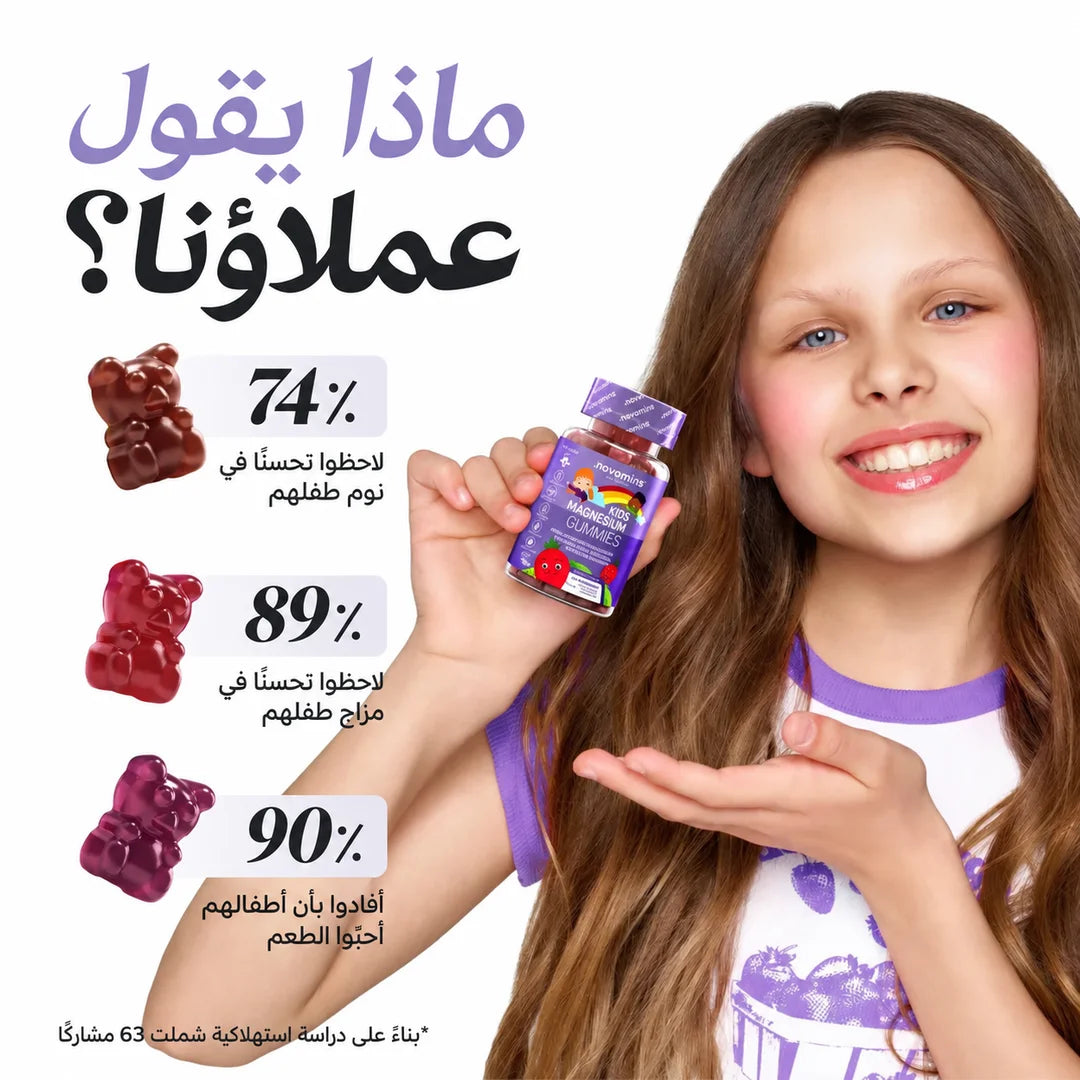 علكات المغنيسيوم للأطفال من Novomins